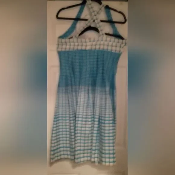 VINTAGE Pristine 50s hourglass pleated skirt cross back push up pinup dress - Picture 5 of 16